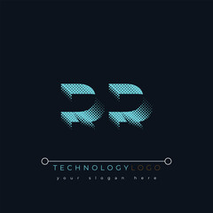 R and R logo design. RR abstract technology logo. This logo design is the process of creating a visual symbol that represents a brand, company, or individual.
