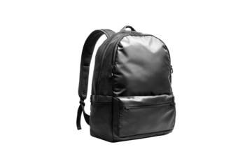 Sleek Black Backpack Stylish Travel Bag,