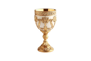 Elegant Gold and White Ornate Chalice