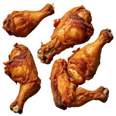 roasted chicken on white background isolated 