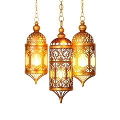 Obraz premium Eid mubarak and ramadan kareem greetings with islamic lantern and mosque Eid al fitr background. Fantasy style lantern for islamic ramadan celebration