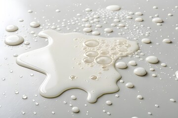 Milk splash vector illustration on white background, realistic image