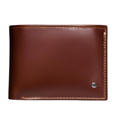 brown leather wallet isolated