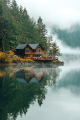 Obraz premium house on the lake