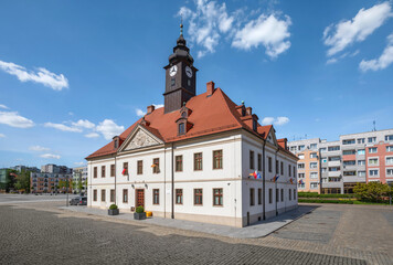 Lubin, Lower Silesia, Poland -  Baroque building of Town hall erected in 1768 and rebuilt in 1950