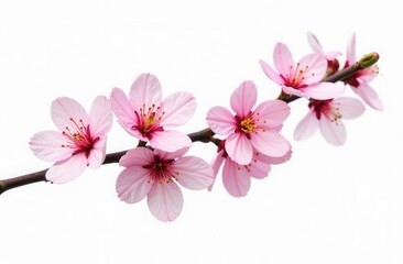 Obraz premium pink flowers on a branch close-up . spring background