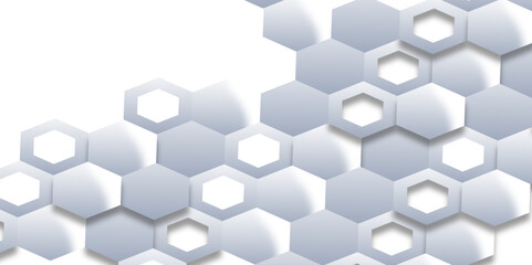 The Geometry of Technology: A Deep Dive into the Aesthetic Appeal of 3D Hexagonal Grids in the Sleek, Minimalist World of White and Gray Digital Design