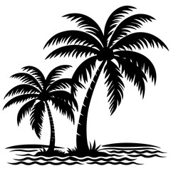 Fototapeta premium palm tree silhouette
