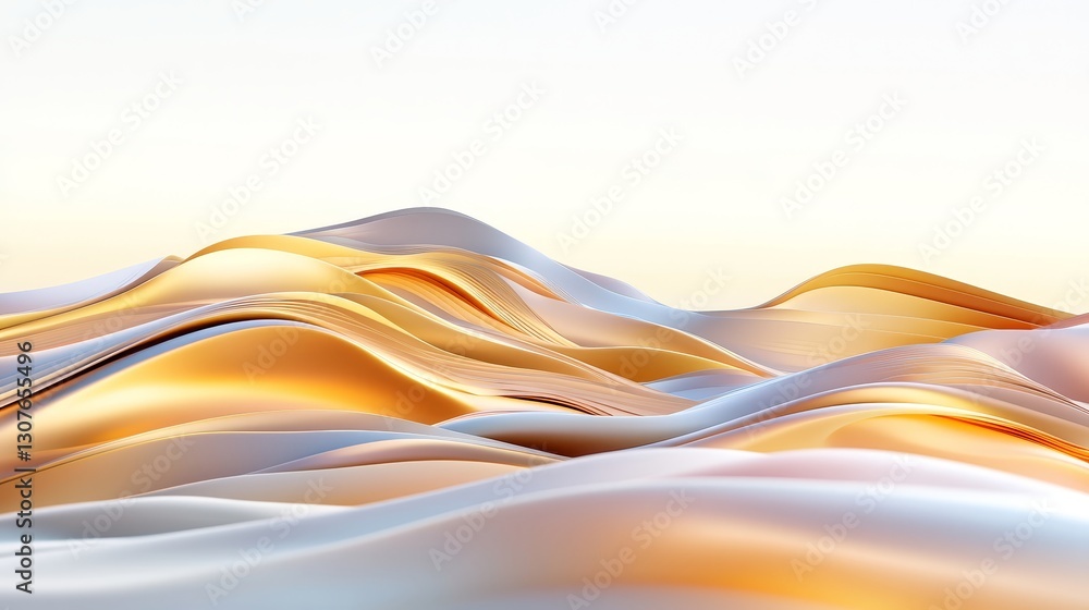 Poster abstract modern architecture with a curved empty space lit by neon lights