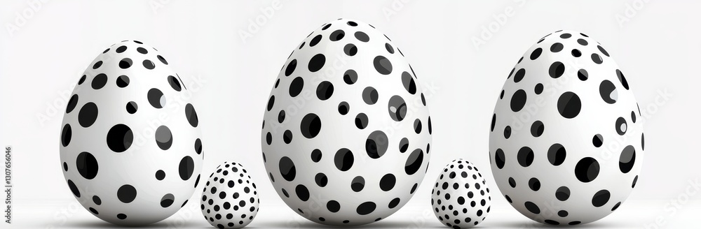 Poster this modern set includes dot grain texture circles, showcasing abstract black spheres with a gradien