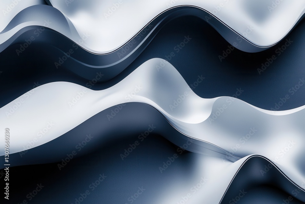Poster Dynamic 3D background with layered waves representing political discourse in professional design Generative AI
