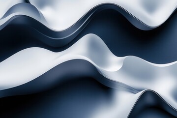 Fototapeta premium Dynamic 3D background with layered waves representing political discourse in professional design Generative AI