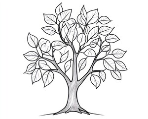 Obraz premium Simple Tree Drawing (5)