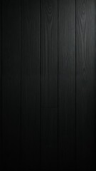 "Black wooden panel texture with vertical lines, creating a modern and elegant background."