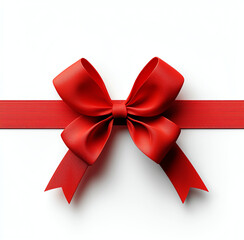 vibrant red gift bow on white background, perfect for celebrations and special occasions. This elegant design adds festive touch to any gift