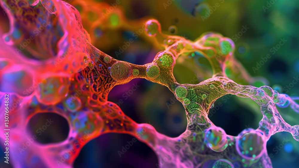 Fototapete this colorful representations of stem cells showcase their unique structures and regenerative abilit