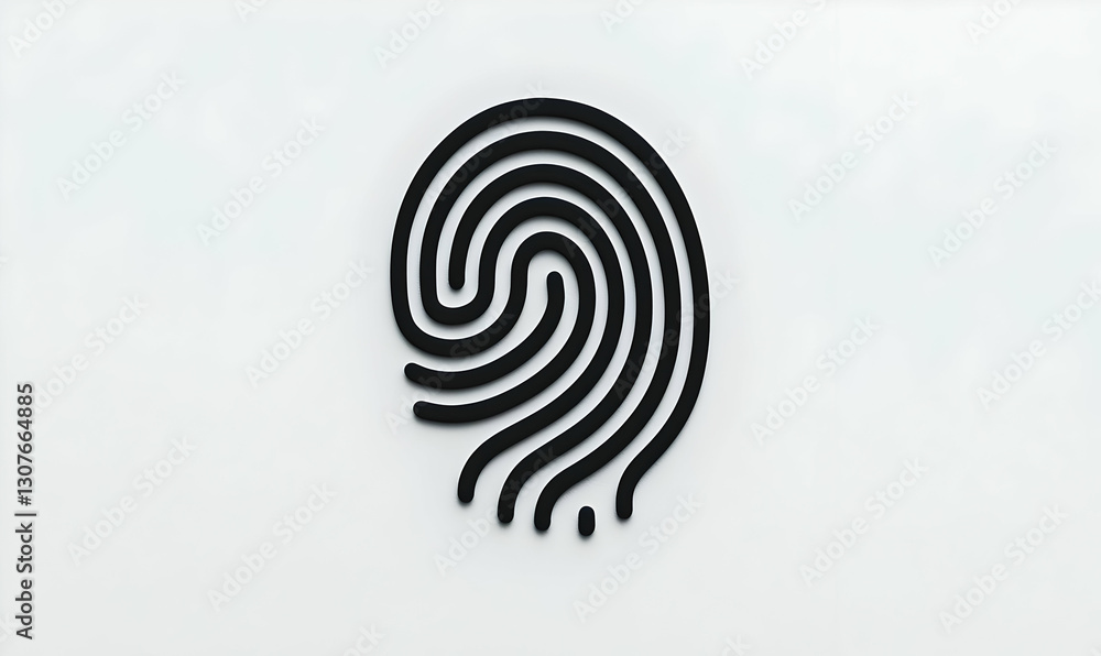Aufkleber abstract fingerprint design on plain background for security concept