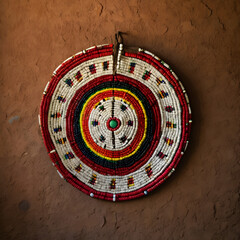 Maasai Beaded Shield
