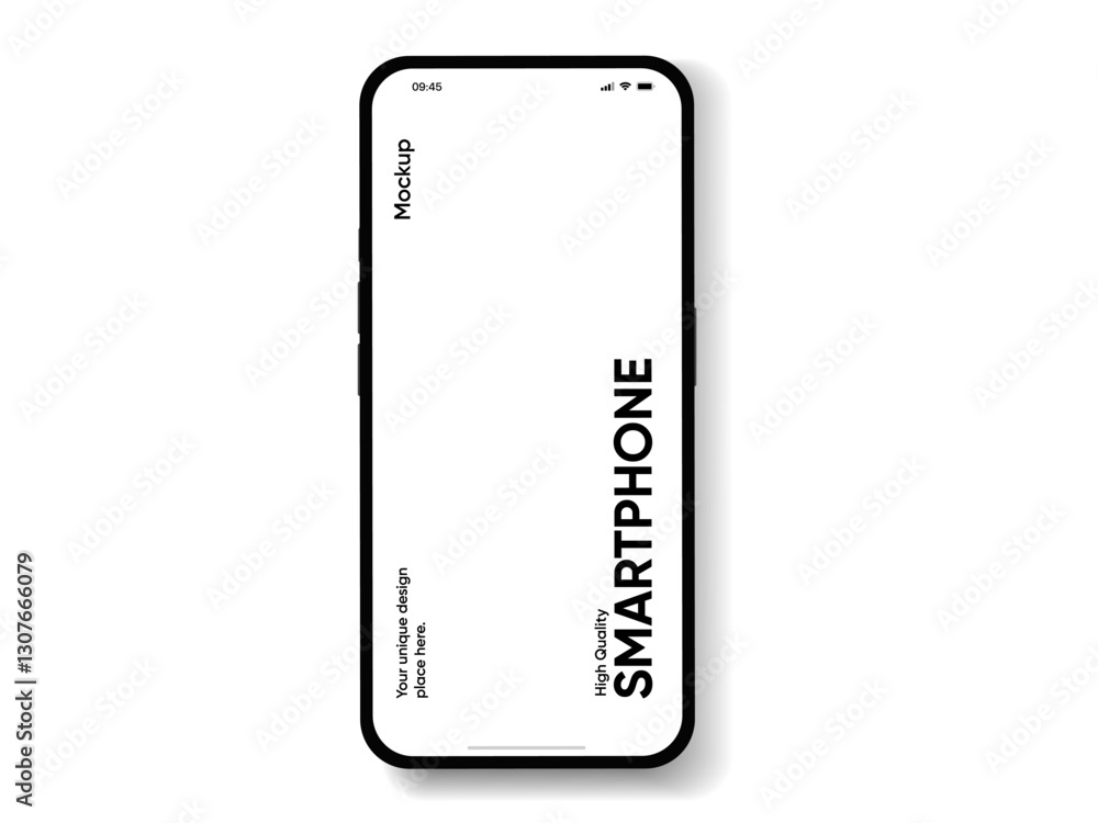 Canvas Prints realistic smartphone mockup. mobile phone vector with isolated on white background. device front vie