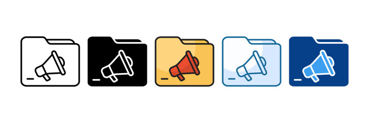 Folder Icon Set Multiple Style Collection