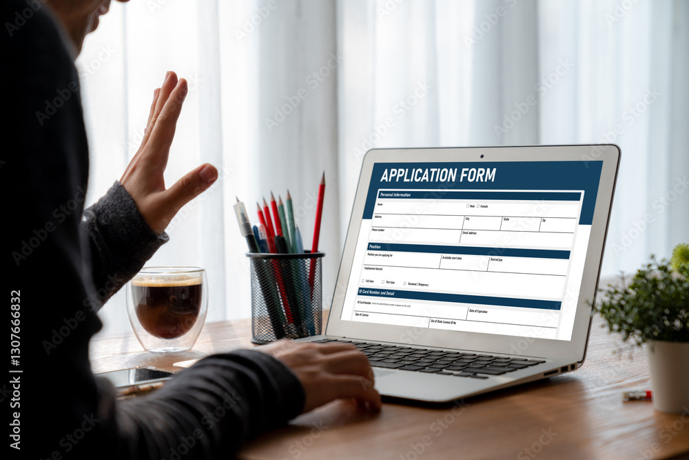 Poster online application form for modish registration on the internet website