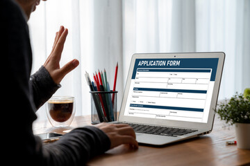 Online application form for modish registration on the internet website
