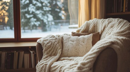 Comfortable armchair in cozy corner