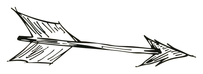 PNG  Hand-drawn vintage arrow illustration