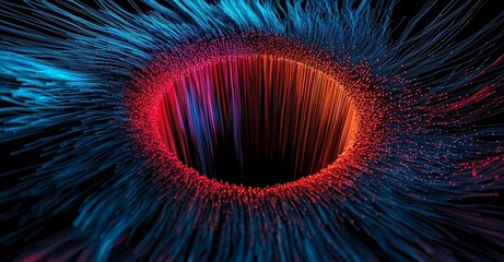 G technology facilitates the swift transmission of wireless data and provides high-speed internet, amidst the constant flow of information in the abstract realm of cyberspace, represented by a 3D