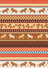 Lunar New Year  Men_Women_kid_fair isle knit pattern