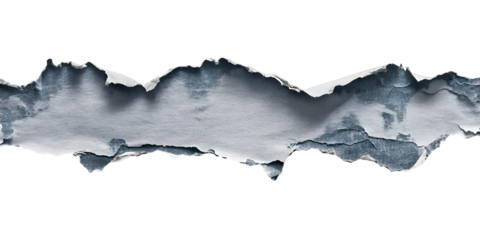 Torn paper scrap kept on white or transparent background with clipping path