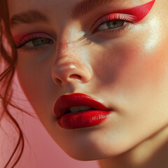 Obraz premium model portrait eed makeup 