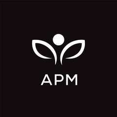 APM Letter Initial Logo Design Template Vector Illustration