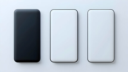 Modern Minimalist Smartphone Design in Black and White Variants