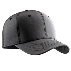 stylish black cap with curved brim and textured fabric design. Perfect for casual wear and outdoor activities