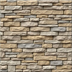 Obraz premium Rustic Stone Wall Texture with Stacked Stones and Natural Earthy Tones