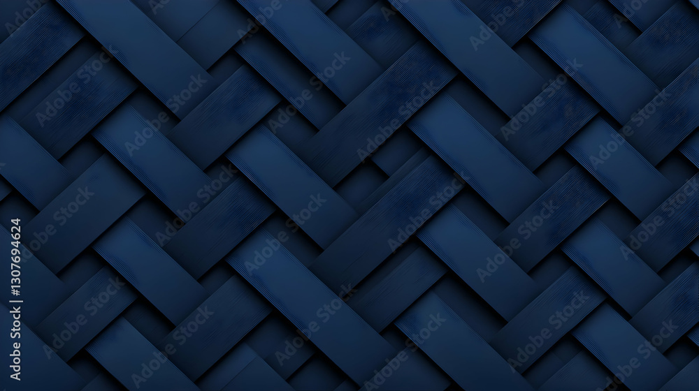 Poster dark blue woven pattern texture for background and design use
