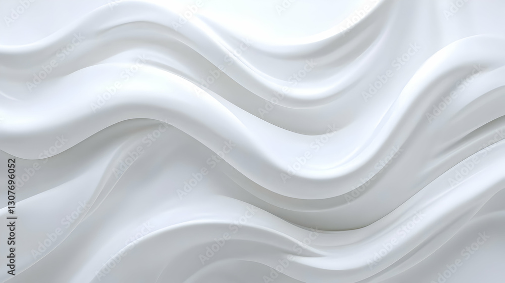 Poster elegant flowing white waves creating soft textured background design