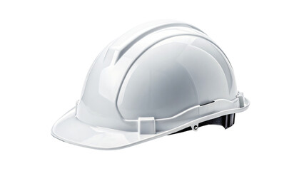 White Hard Hat 3D Model Isolated on Transparent Background, Safety Gear, Construction, Hard hat, PPE, Safety equipment