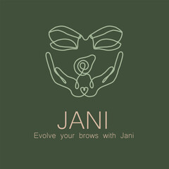 This minimalist logo blends elegant line art with a focus on eyebrow beauty. The delicate design symbolizes precision, care, and the transformation of brows into a perfect shape. It's ideal for a mode