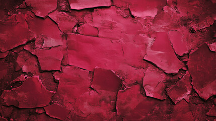 Obraz premium Red Cracked Textured Surface With an Abstract Pattern of Peeling Paint