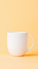pastel background, ceramic cup mockup with a clean and glossy finish