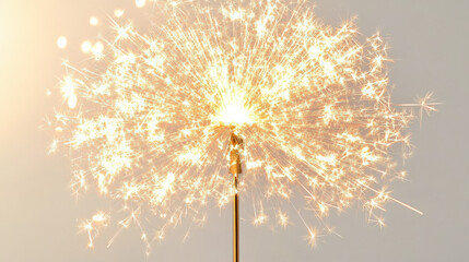 A burning fireworks stick