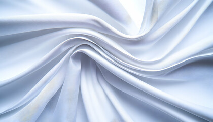 Elegant White Silk Drape, Soft Waves, Luxurious Texture, Ideal for Backgrounds