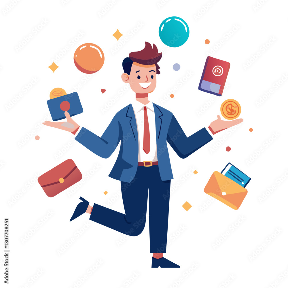 Poster focused support agent effortlessly juggles various customer service tickets and solutions. his confi