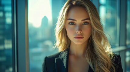 A stunningly beautiful Caucasian model