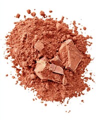 Fine cocoa powder with chocolate chunks for baking and cooking.