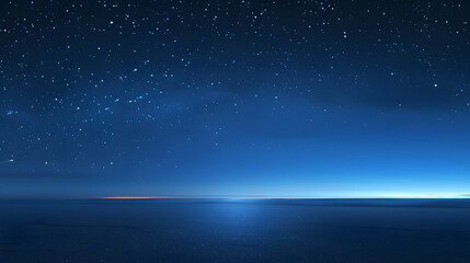 starry night sky and lake