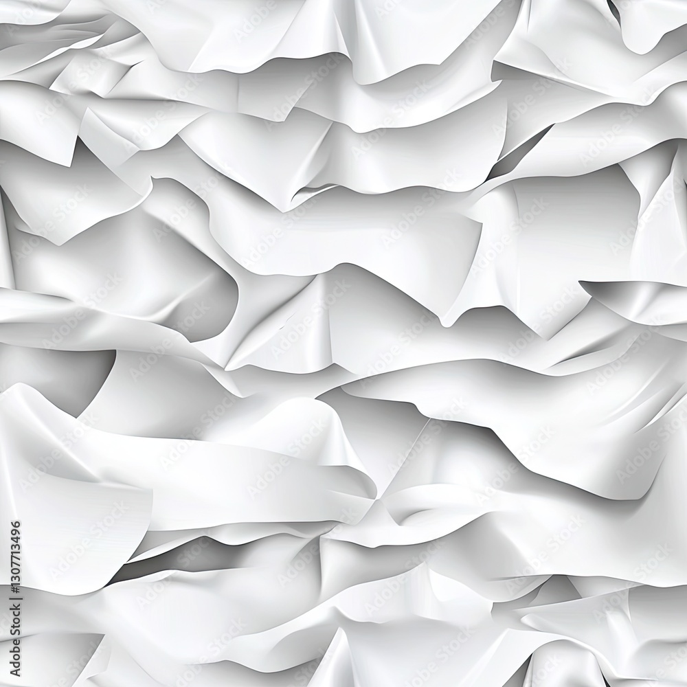 Poster seamless pattern detailed white crumpled paper texture offers a unique visual for backgrounds and de