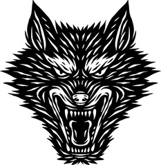 Fototapeta premium Wolf head illustration